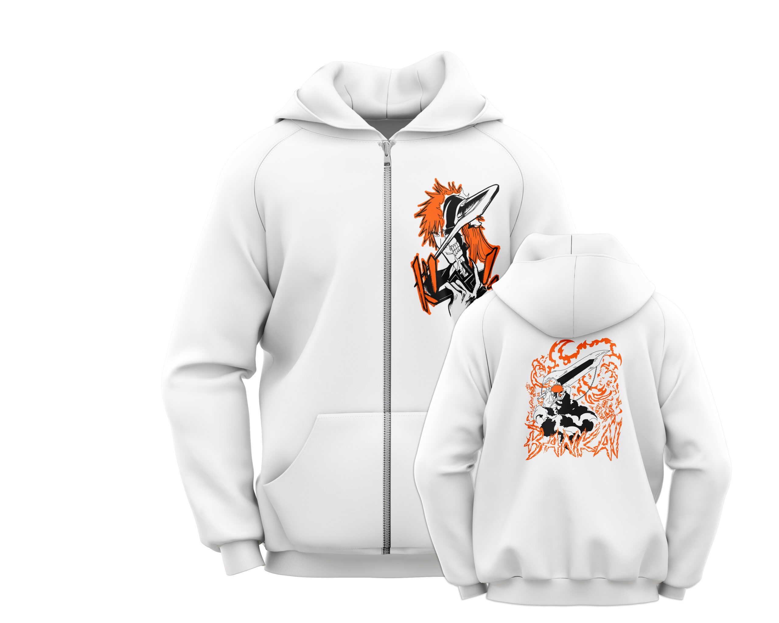 Anime Bleach Ichigo Zipper Hoodie
