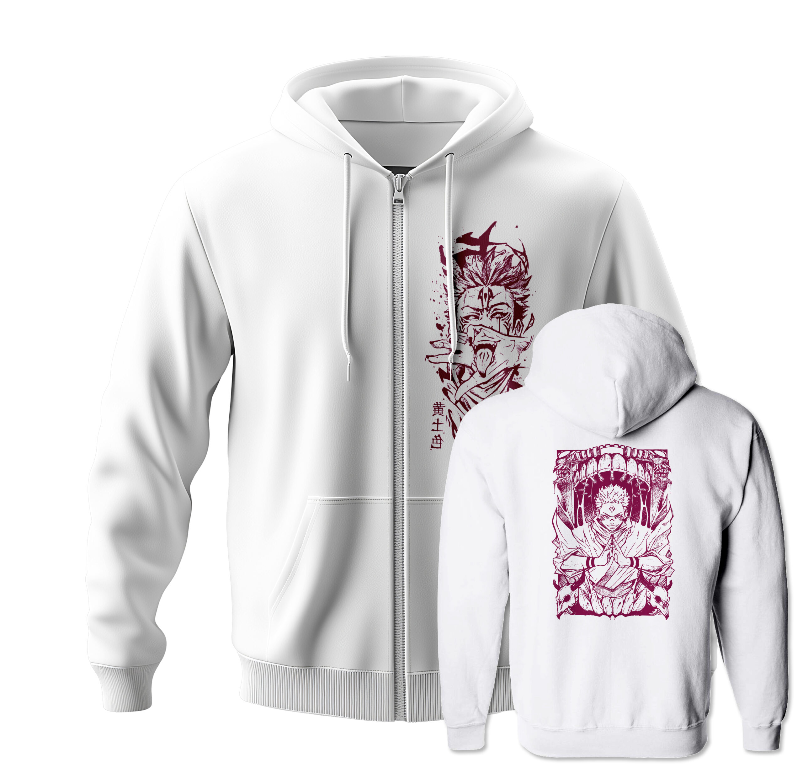 Jujutsu Kaisen Sukuna Zipper Hoodie